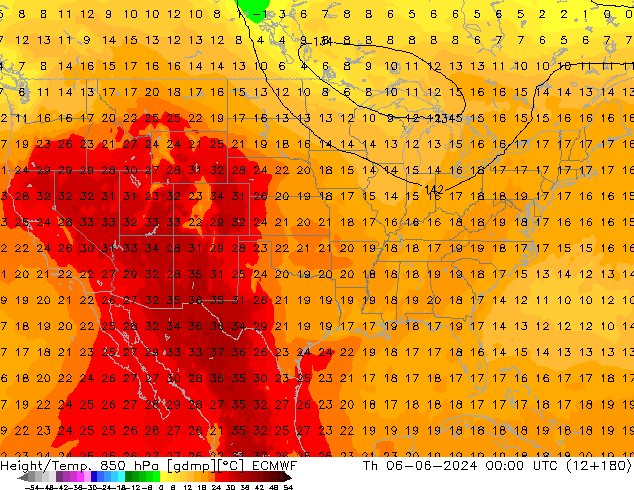 Z500/Regen(+SLP)/Z850 ECMWF do 06.06.2024 00 UTC