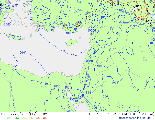 Jet stream ECMWF Ter 04.06.2024 18 UTC