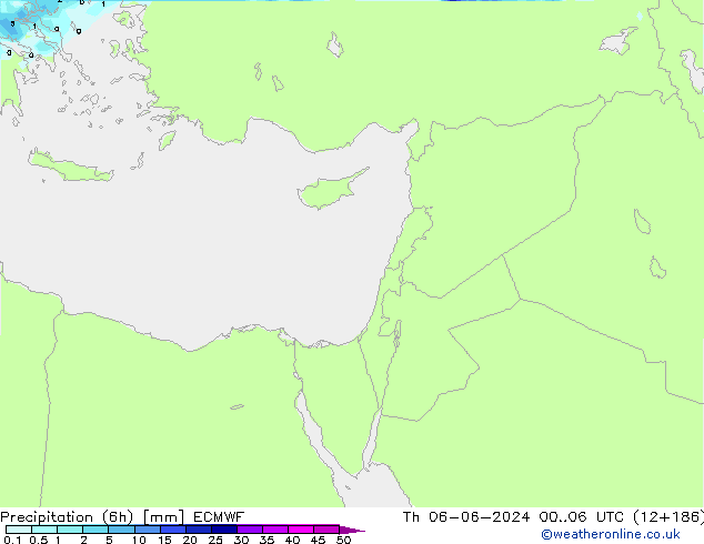 Yağış (6h) ECMWF Per 06.06.2024 06 UTC