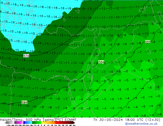 Z500/Regen(+SLP)/Z850 ECMWF do 30.05.2024 18 UTC