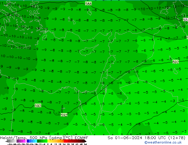 Z500/Rain (+SLP)/Z850 ECMWF  01.06.2024 18 UTC