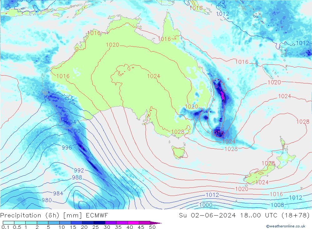 Z500/Rain (+SLP)/Z850 ECMWF  02.06.2024 00 UTC