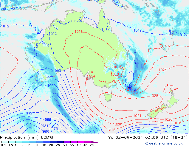 precipitação ECMWF Dom 02.06.2024 06 UTC