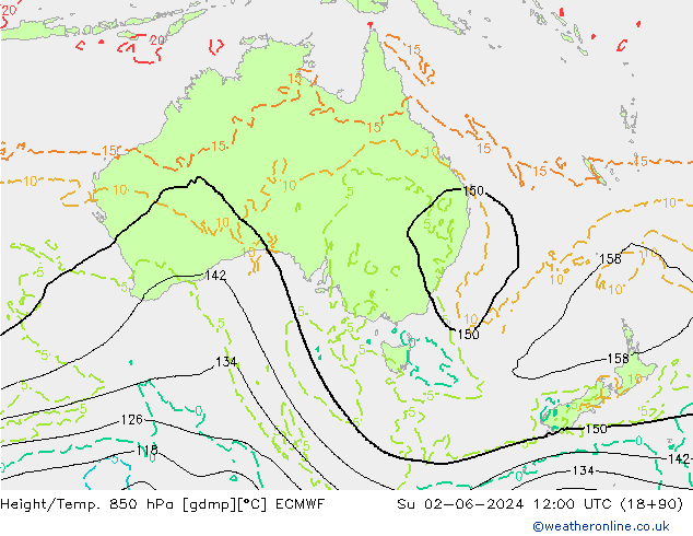 Z500/Rain (+SLP)/Z850 ECMWF Su 02.06.2024 12 UTC