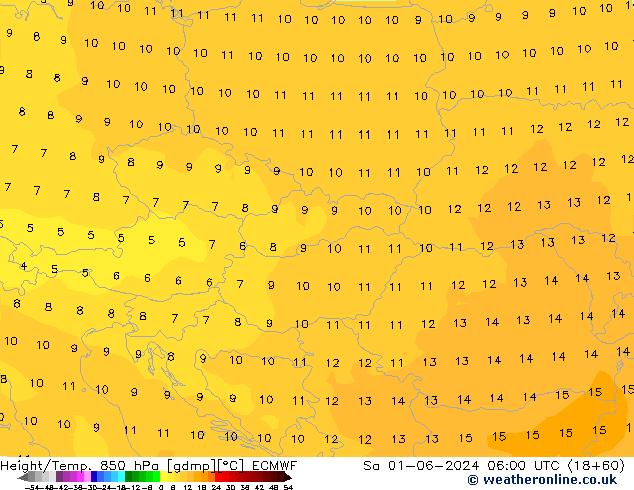 Z500/Rain (+SLP)/Z850 ECMWF So 01.06.2024 06 UTC