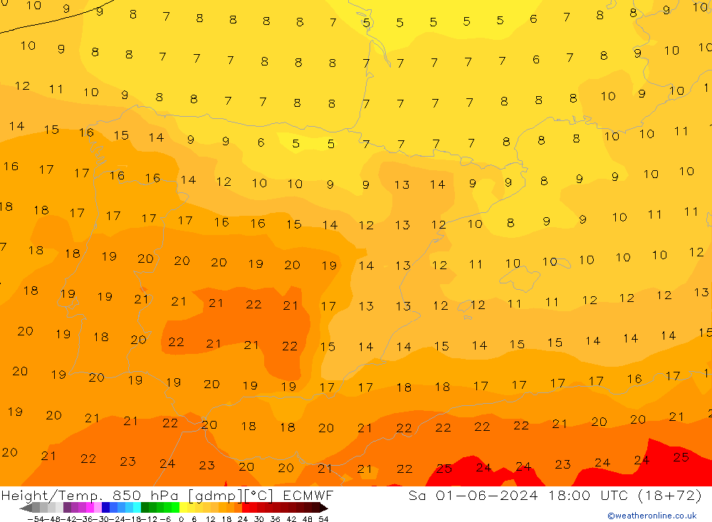 Z500/Rain (+SLP)/Z850 ECMWF sam 01.06.2024 18 UTC