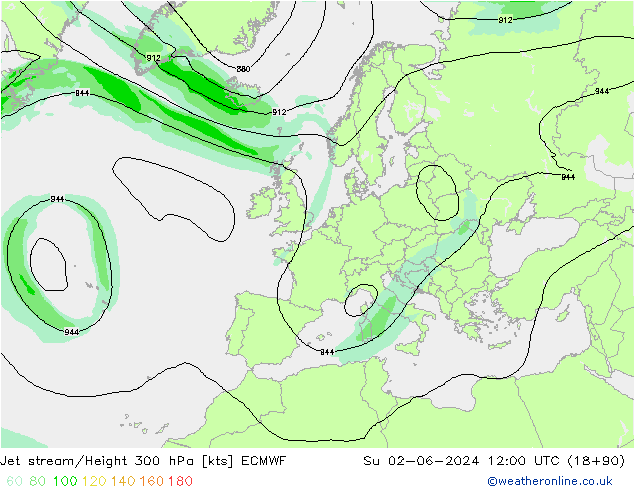 Polarjet ECMWF So 02.06.2024 12 UTC