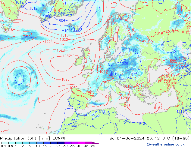 Z500/Rain (+SLP)/Z850 ECMWF So 01.06.2024 12 UTC