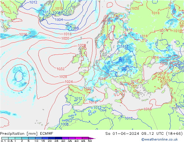 Précipitation ECMWF sam 01.06.2024 12 UTC