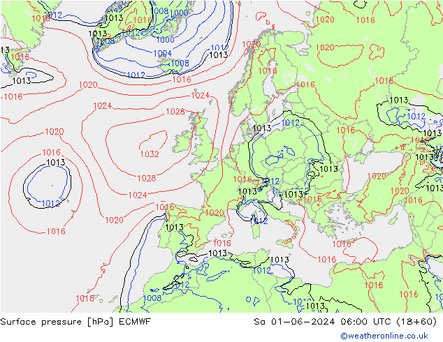 Yer basıncı ECMWF Cts 01.06.2024 06 UTC