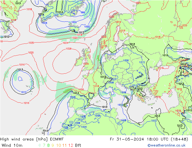 Sturmfelder ECMWF Fr 31.05.2024 18 UTC