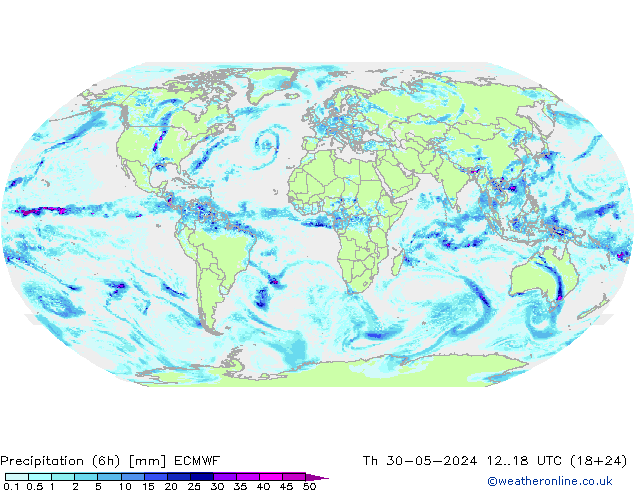 Z500/Yağmur (+YB)/Z850 ECMWF Per 30.05.2024 18 UTC