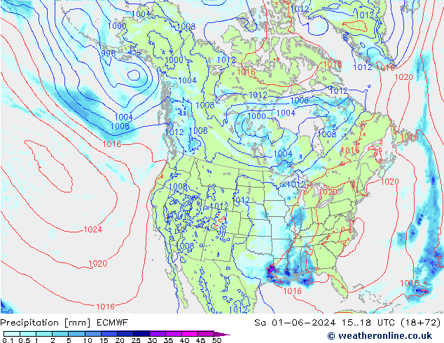 Precipitazione ECMWF sab 01.06.2024 18 UTC