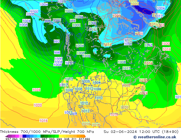 Thck 700-1000 hPa ECMWF Ne 02.06.2024 12 UTC