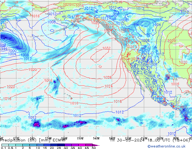 Z500/Rain (+SLP)/Z850 ECMWF Th 30.05.2024 00 UTC