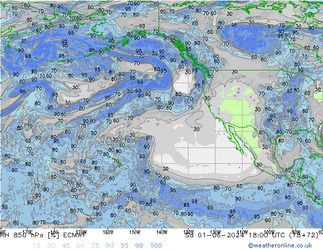 RH 850 hPa ECMWF so. 01.06.2024 18 UTC