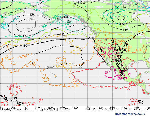 Z500/Rain (+SLP)/Z850 ECMWF Sa 01.06.2024 06 UTC