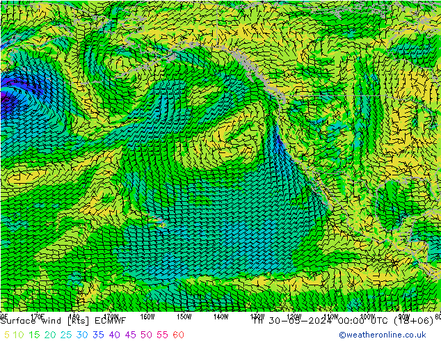 Surface wind ECMWF Th 30.05.2024 00 UTC