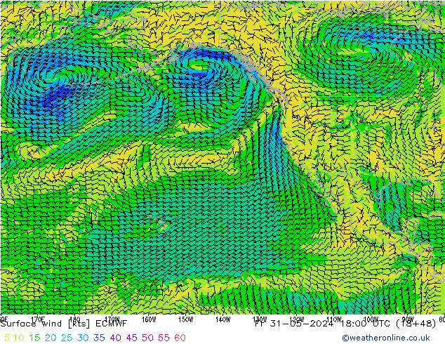 Wind 10 m ECMWF vr 31.05.2024 18 UTC