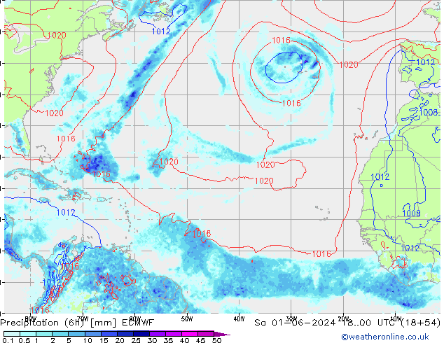 Z500/Rain (+SLP)/Z850 ECMWF Sáb 01.06.2024 00 UTC