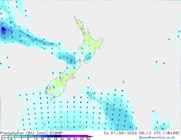 Z500/Rain (+SLP)/Z850 ECMWF so. 01.06.2024 12 UTC