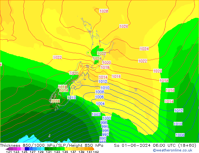 850-1000 hPa Kalınlığı ECMWF Cts 01.06.2024 06 UTC