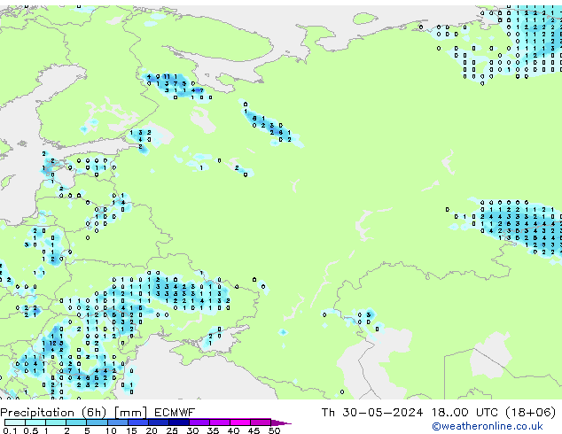 Z500/Rain (+SLP)/Z850 ECMWF Th 30.05.2024 00 UTC