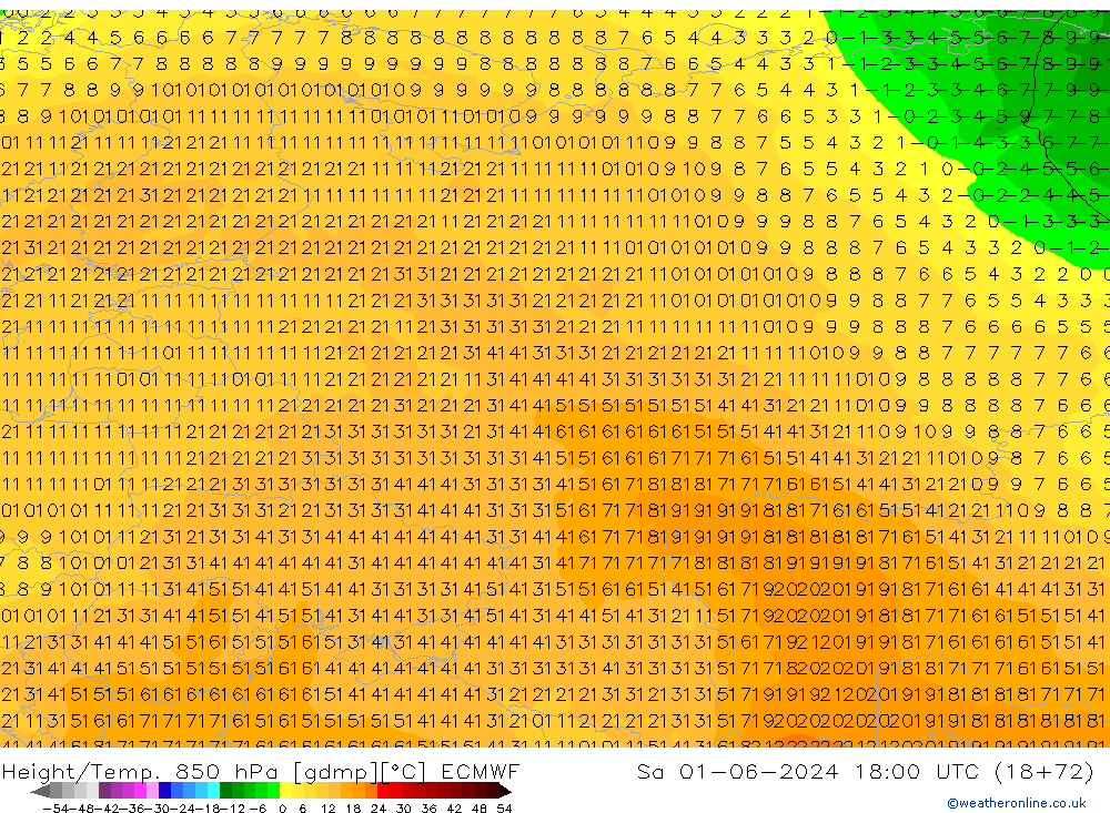 Z500/Rain (+SLP)/Z850 ECMWF Sa 01.06.2024 18 UTC