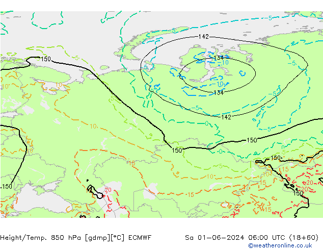 Z500/Rain (+SLP)/Z850 ECMWF sam 01.06.2024 06 UTC