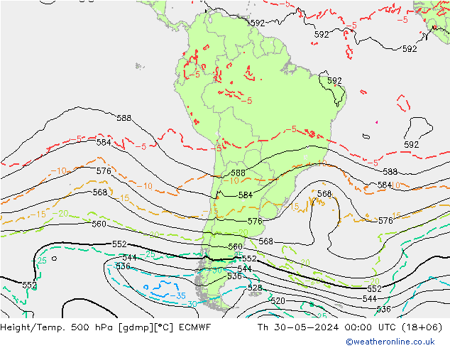 Z500/Regen(+SLP)/Z850 ECMWF do 30.05.2024 00 UTC