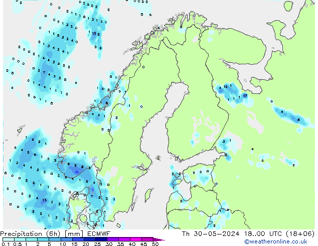 Z500/Yağmur (+YB)/Z850 ECMWF Per 30.05.2024 00 UTC