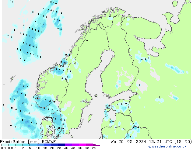 Yağış ECMWF Çar 29.05.2024 21 UTC