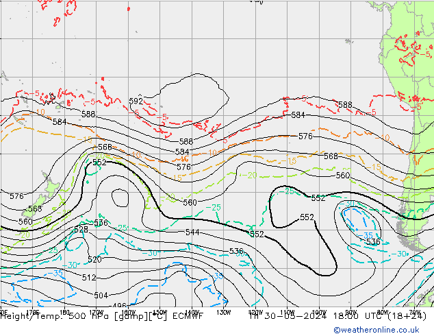 Z500/Regen(+SLP)/Z850 ECMWF do 30.05.2024 18 UTC