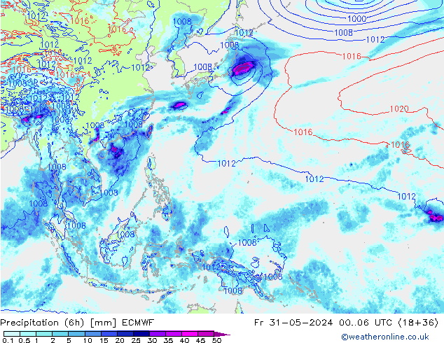 Z500/Rain (+SLP)/Z850 ECMWF pt. 31.05.2024 06 UTC