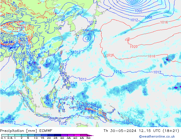 Precipitation ECMWF Th 30.05.2024 15 UTC