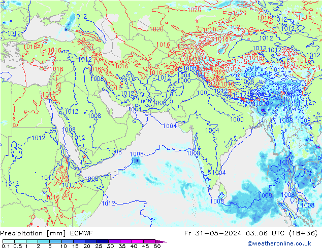 precipitação ECMWF Sex 31.05.2024 06 UTC