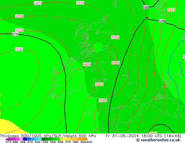 Thck 500-1000hPa ECMWF Sex 31.05.2024 18 UTC