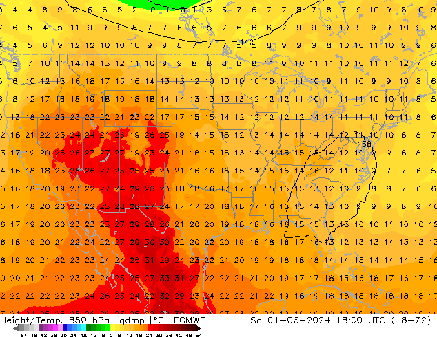 Z500/Regen(+SLP)/Z850 ECMWF za 01.06.2024 18 UTC