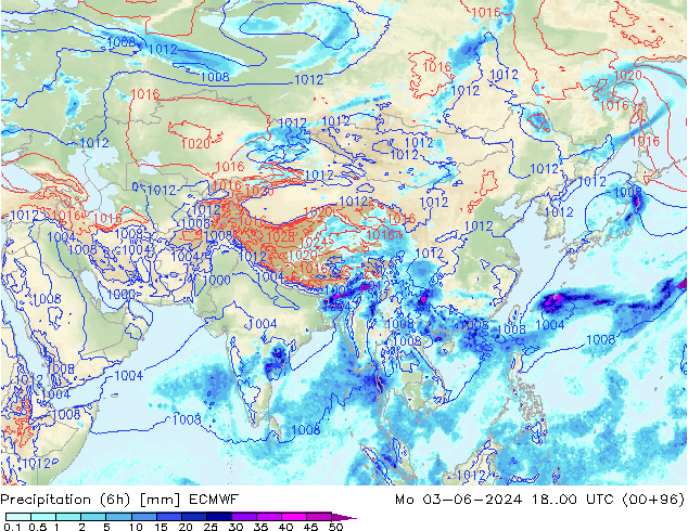 Z500/Rain (+SLP)/Z850 ECMWF Mo 03.06.2024 00 UTC