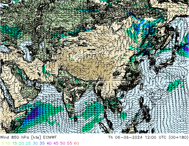 Wind 850 hPa ECMWF Do 06.06.2024 12 UTC