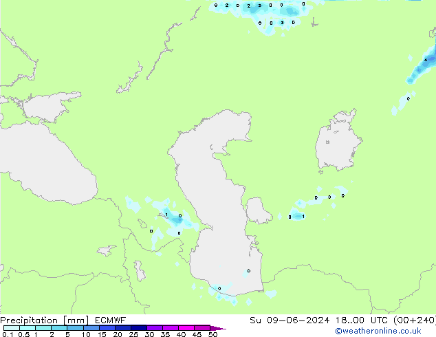 Precipitación ECMWF dom 09.06.2024 00 UTC