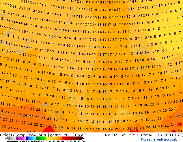 Z500/Regen(+SLP)/Z850 ECMWF ma 03.06.2024 06 UTC