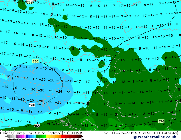 Z500/Rain (+SLP)/Z850 ECMWF Sáb 01.06.2024 00 UTC