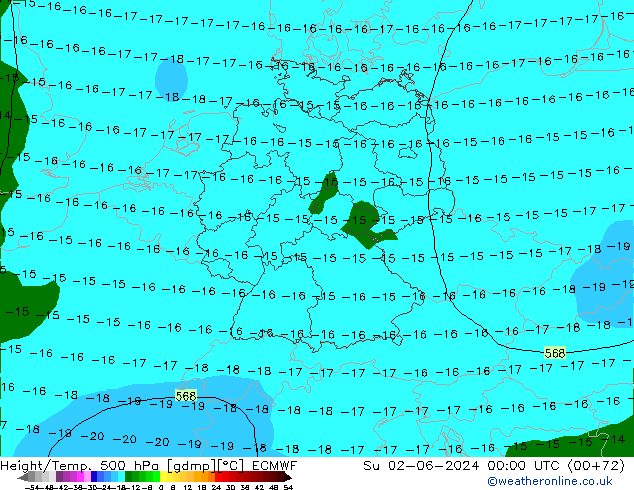 Z500/Rain (+SLP)/Z850 ECMWF nie. 02.06.2024 00 UTC