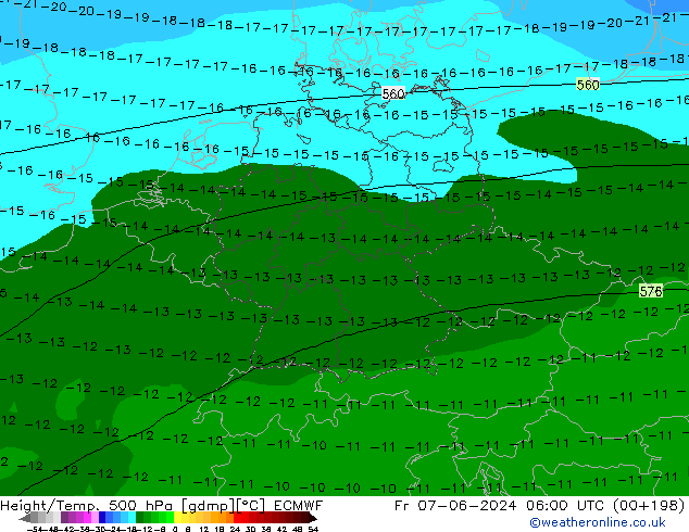 Z500/Rain (+SLP)/Z850 ECMWF пт 07.06.2024 06 UTC