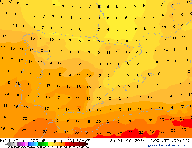 Z500/Rain (+SLP)/Z850 ECMWF Sa 01.06.2024 12 UTC