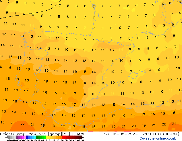 Z500/Regen(+SLP)/Z850 ECMWF zo 02.06.2024 12 UTC