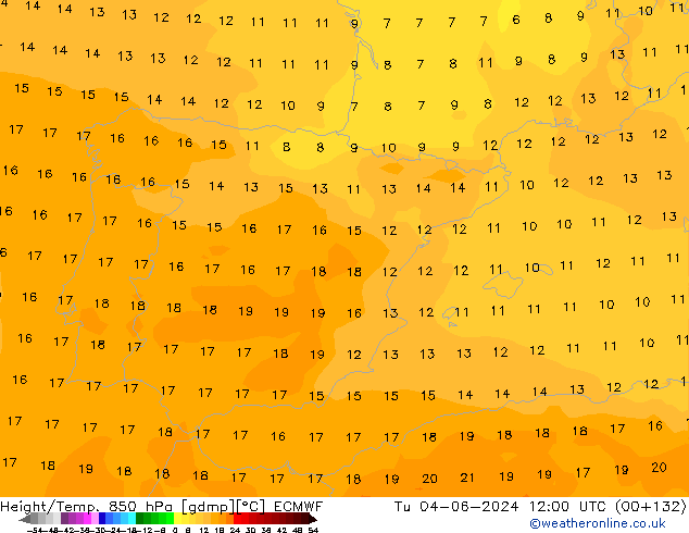 Z500/Rain (+SLP)/Z850 ECMWF mar 04.06.2024 12 UTC