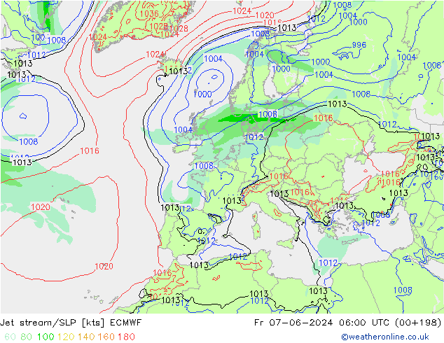 Courant-jet ECMWF ven 07.06.2024 06 UTC