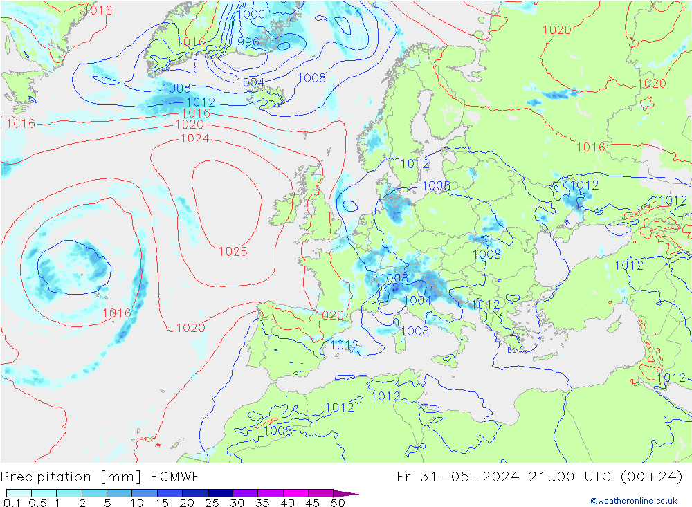 precipitação ECMWF Sex 31.05.2024 00 UTC